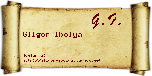 Gligor Ibolya névjegykártya